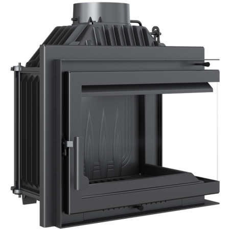 Каминная топка ЛИТКОМ - SIMPLE/M/S/P/BS (угловое стекло справа) (SMART) диаметр дымохода: 200 мм